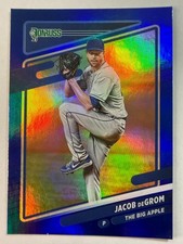 Jacob deGrom 2021 Donruss #150b Holo Blue 