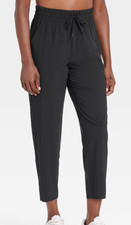 NEW All In Motion Women's Active Light High-Rise Woven Taper Pant Size Large