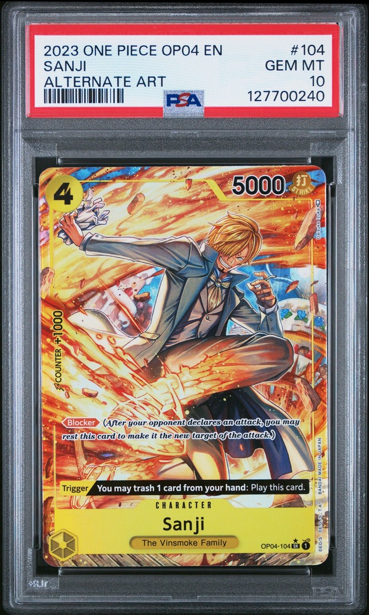 2023 ONE PIECE OP04-KINGDOMS OF INTRIGUE ALTERNATE ART #104 SANJI