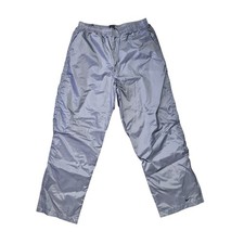 Nike Windbreaker Track Pants XL Gray 90s Lined Ankle Zip Parachute Streetwear