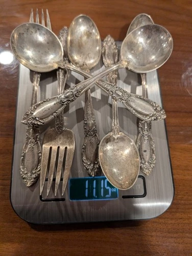 Towel Sterling Silver Silverware 11.15 Std Oz Lot Of 7 Itms .925 Sterling Silver