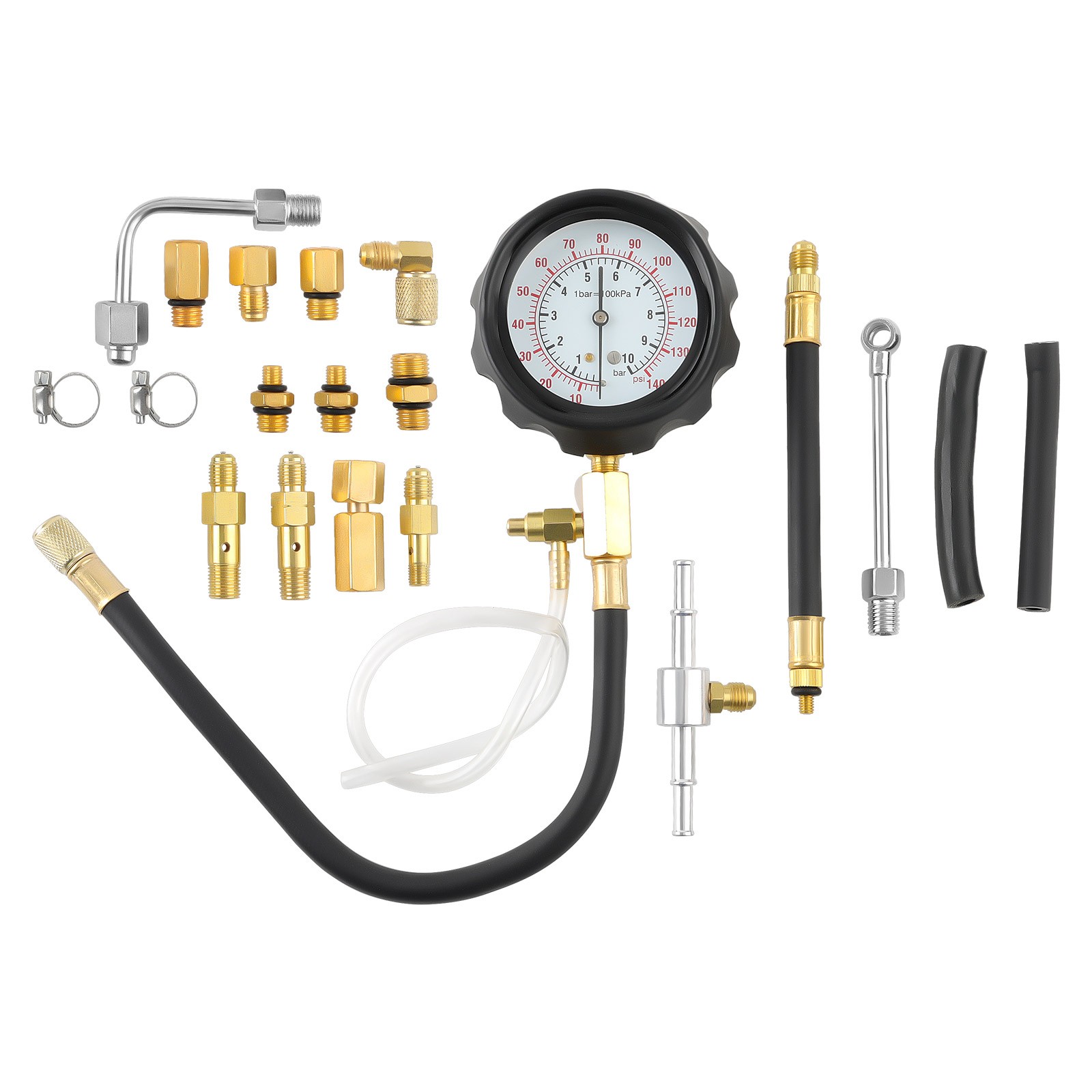 Engine Fuel Injector Injection Pump Pressure Tester Kit  0-140PSI