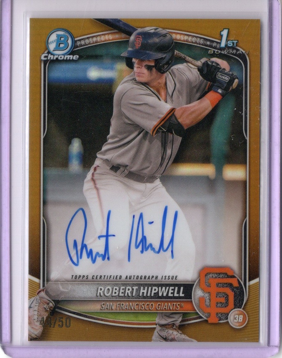 2025 Bowman Chrome Prospect Auto Gold /50 #CPA-RH Robert Hipwell