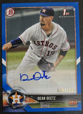 2018 Bowman 1st Dean Deetz RC Auto Blue /150 #PA-DD Astros Autograph, Signed