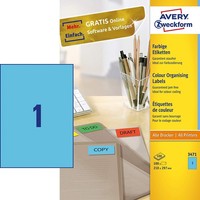 Avery Zweckform Universal Etiketten 210 X 297 Mm Blau 100 Etiketten