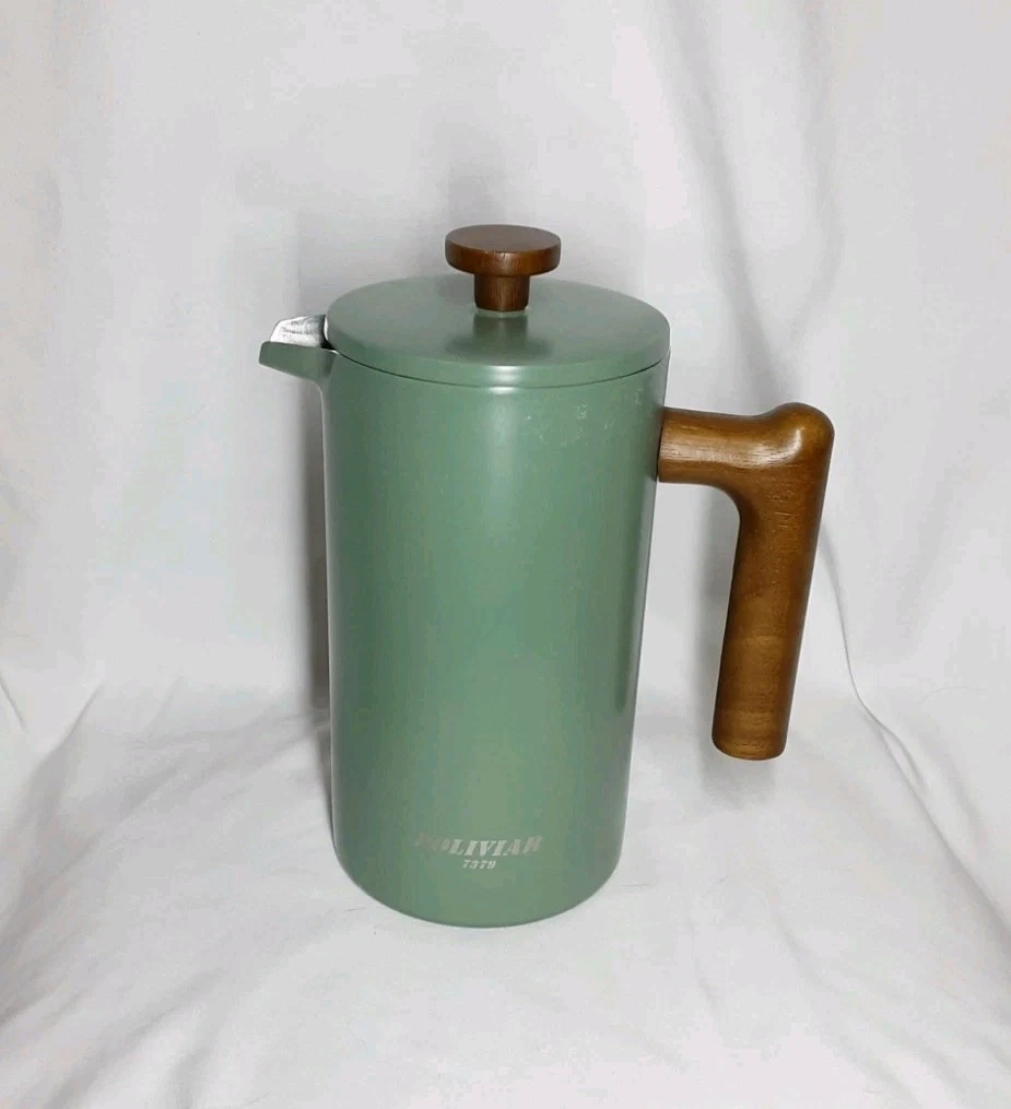 Poliviar 7379 French Press Coffee Pot Wood Handle 34oz. -M1