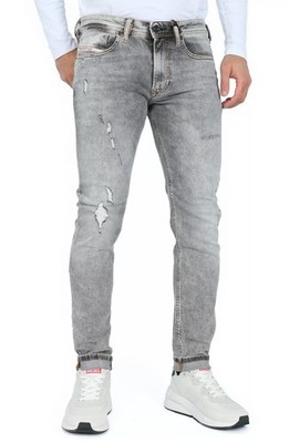 Diesel 1979 Sleenker R86AT Herren Jeans W33/L32 Skinny Grau Distressed Niedrig