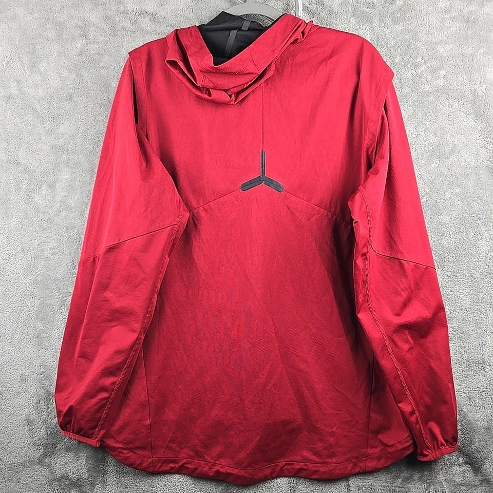 Harvard Jacket Mens Large Red NCAA College Lacrosse Nike Pullover Y2K Hooded - Image 2 of 4