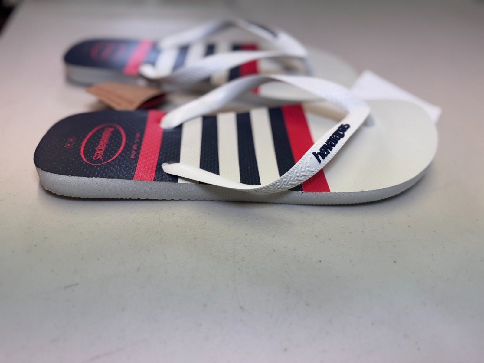 Havaianas Nautical Flip Flops UK 9 EU 43 Multi Stripe Beach Sandals image 2