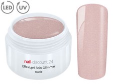 UV LED Effekt Gel Fein Glimmer NUDE Farb Colo...