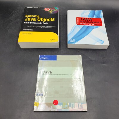 Beginning Java Objects Java Programming Computer Programming Farrell (Lot of 3)