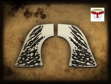 UBERTI 1851/1861 NAVY; CONVERSIONS; 1871/1872 OPEN TOP GRIPS ~ 1P WHITE STAG