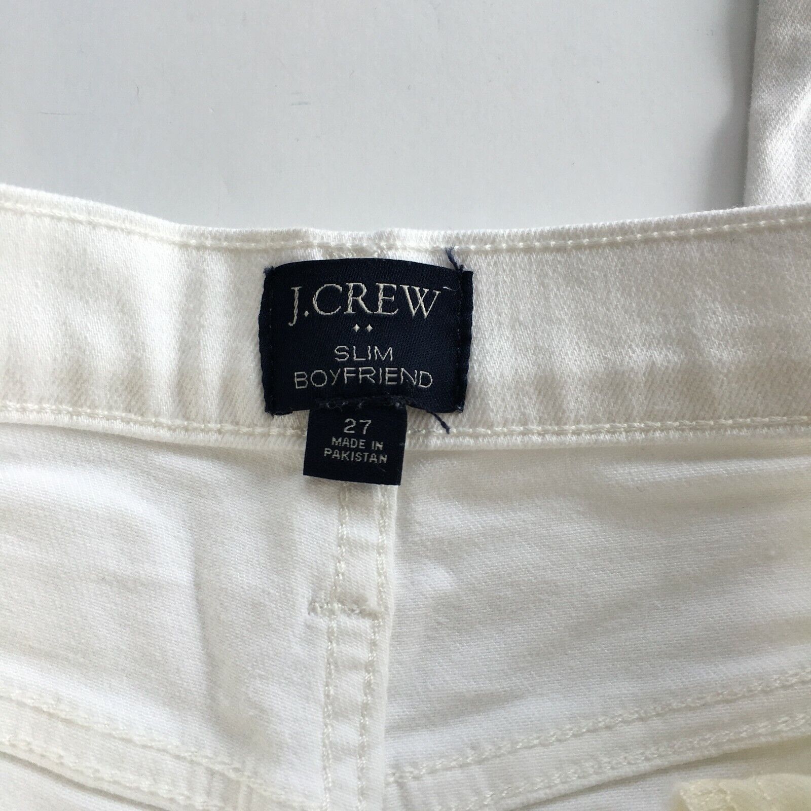 J Crew Factory Slim Boyfriend Jean Pants In White… - image 5