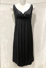 NARCISO RODRIGUEZ Black Bubble Hem Slip Dress 10	 $600