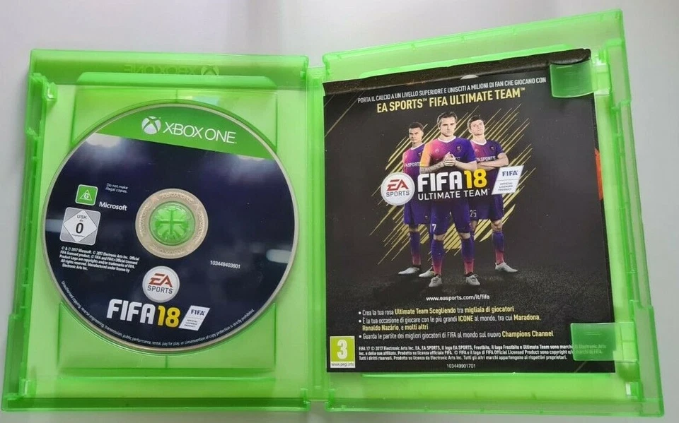 FIFA 18 FOOTBALL 2018 MICROSOFT XBOX ONE PAL EUR ITA ITALIANO ORIGINALE COMPLETO, foto 2 di 2