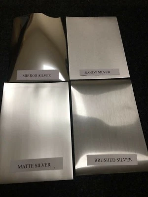 A4 SELF ADHESIVE INKJET PRINTABLE VINYL SELECTION SILVER EFFECT STICKER 8 SHEETS - Image 1 of 4