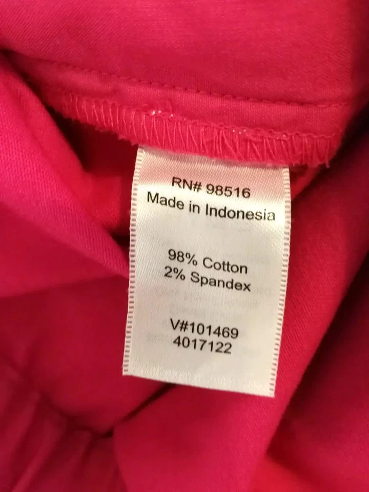 Pantalones Cortos Coldwater Creek Mujer 18 Plus Rosa Bermudas Chino Elastizados Bolsillos Pull On Foto 4 de 4