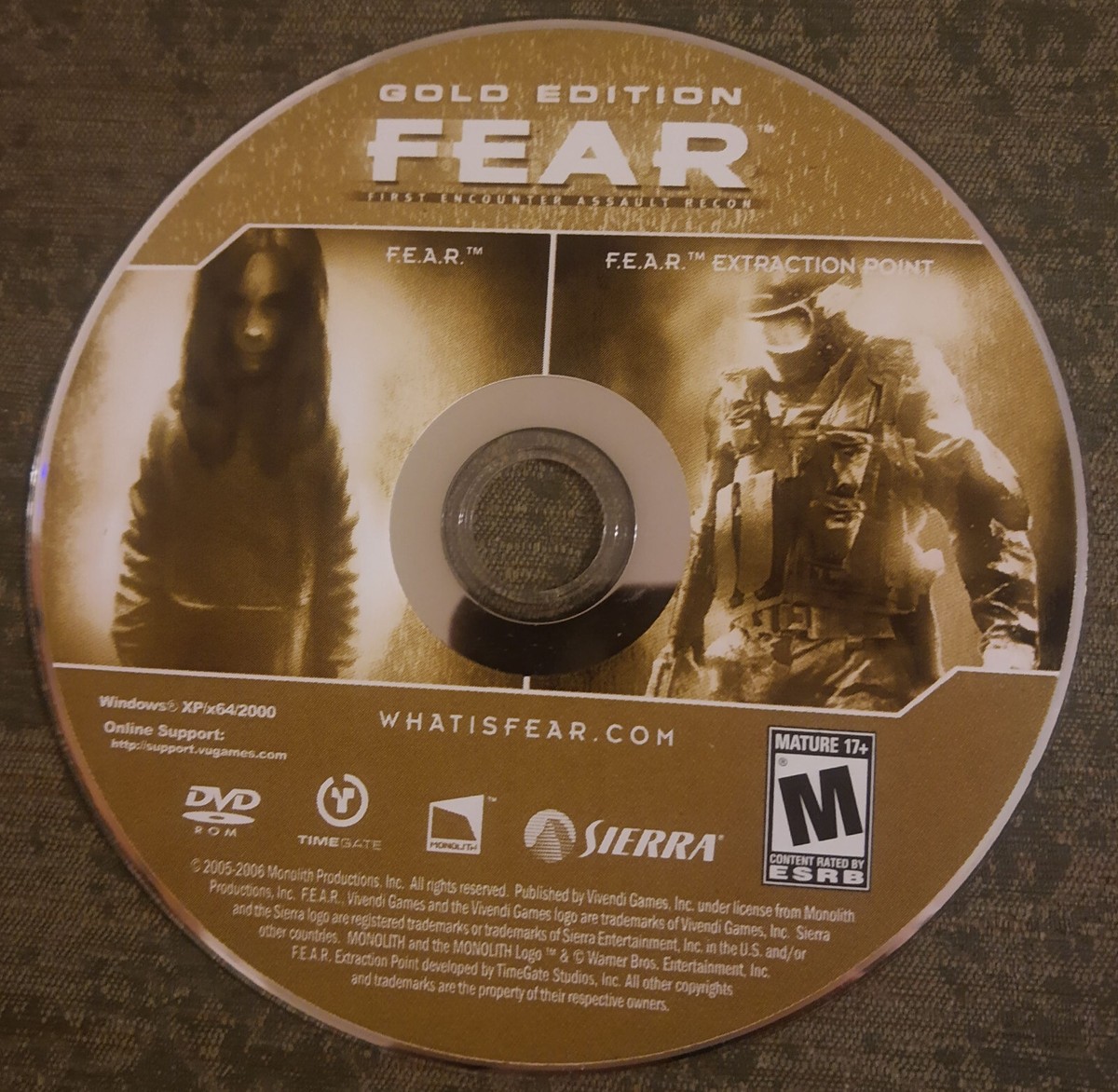 Jeu PC FEAR Gold Edition En Coffret - édition Complète Avec Boîte Et Manuel, Très Bon état