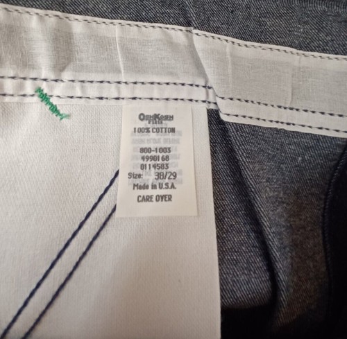 Vintage NOS Union Made OshKosh over-all's Vestbak USA 800-1003 Size 38x 29 - Picture 10 of 10