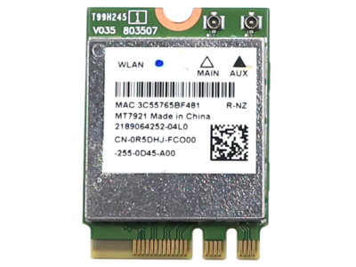 MEDIATEK MT7921 M.2 2230 PCI-E USB WIFI 6 802.11AX BLUETOOTH 5.2 CARD R5DHJ