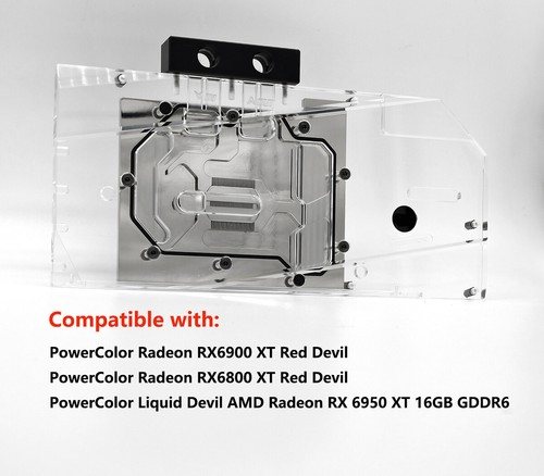 Granzon Full Cover GPU Block For PowerColor Radeon RX6900XT /RX6800 XT Red Devil