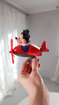 Micky Maus Flieger Lenkerschmuck Retro Flugzeug rot Lenkerflugzeug