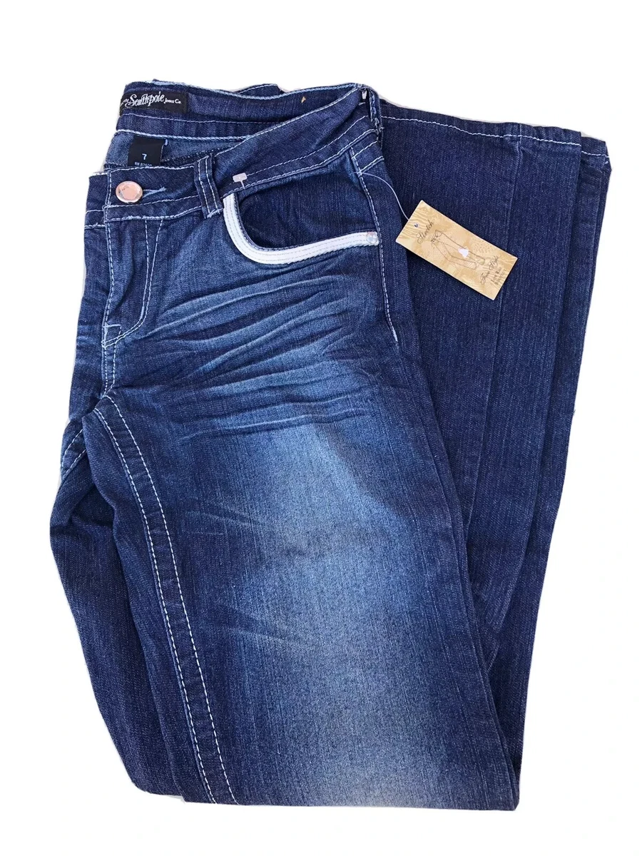 Jeans Droit South Pole Pour Femme, Taille 7 (30 Pouces), Occasion En Très Bon état - Style Décontracté Et Confortable