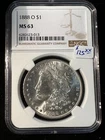 1888 O MORGAN DOLLAR NGC MS 63 013