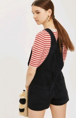 Topshop Denim Short Dungarees | eBay