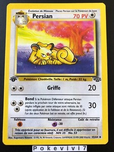 Pokemon Card Persian 42 64 Unco Jungle Wizard Edition 1 Fr New Ebay