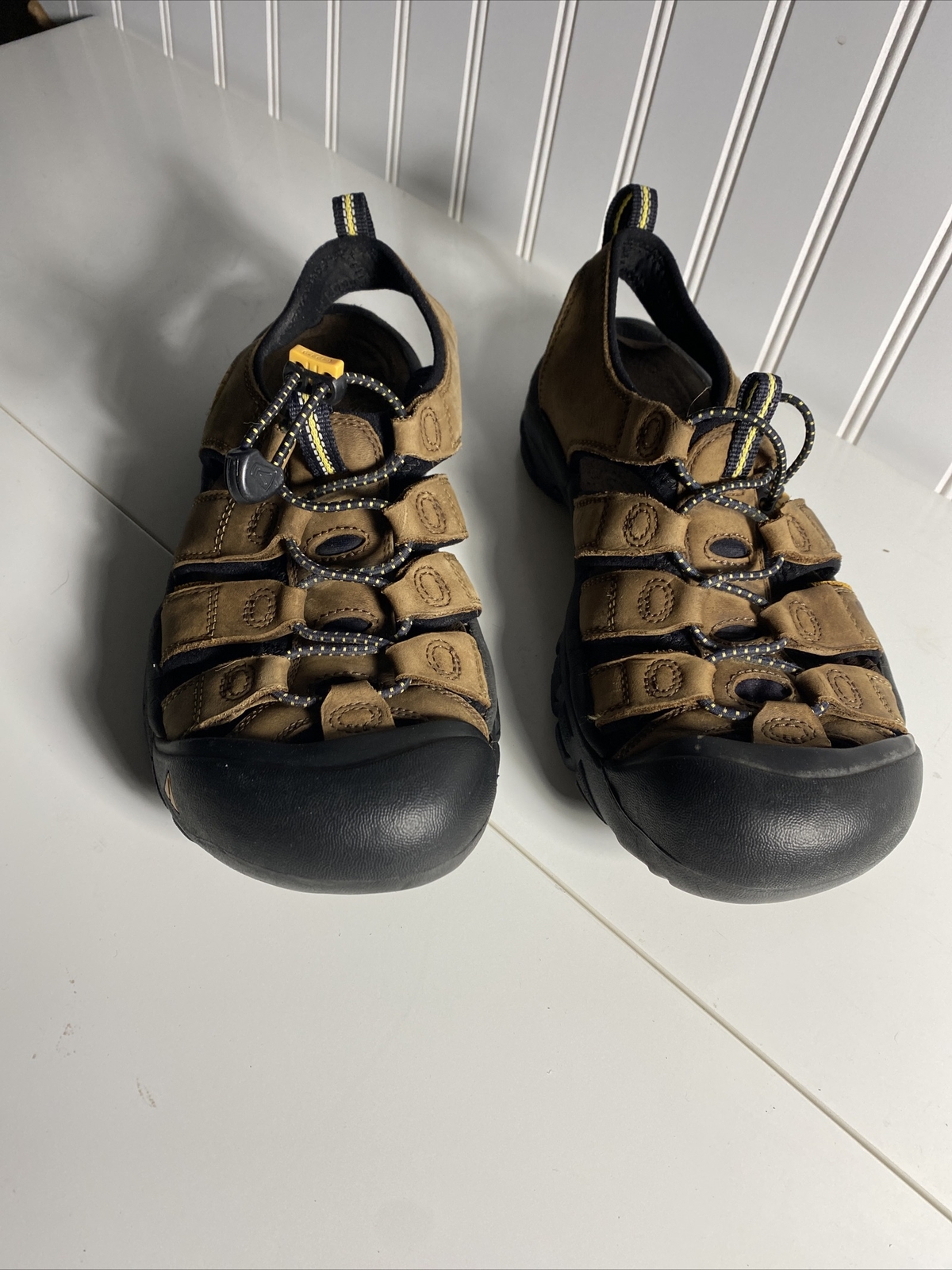 Keen Newport sandalo sportivo da trekking impermeabile in pelle marrone da uomo taglia 8