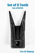 7107321 Twin Tiger Bucket Tooth for Excavator Set of 8