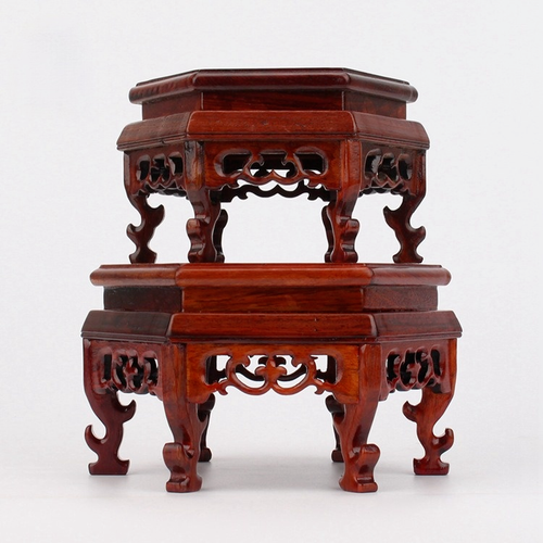 Vintage Collection Wooden Display Stand Pedestal Vase Teapot Base Home