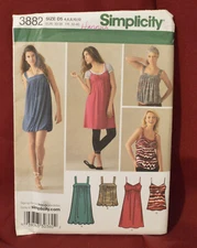 Simplicity Ladies' Summer Top/Dress pattern # 3882 Sizes 4-12