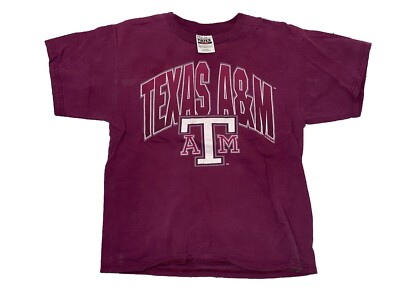 VTG 90 s Texas A&M University Logo Big Hit T Shirt Size Youth L Large (14-16)