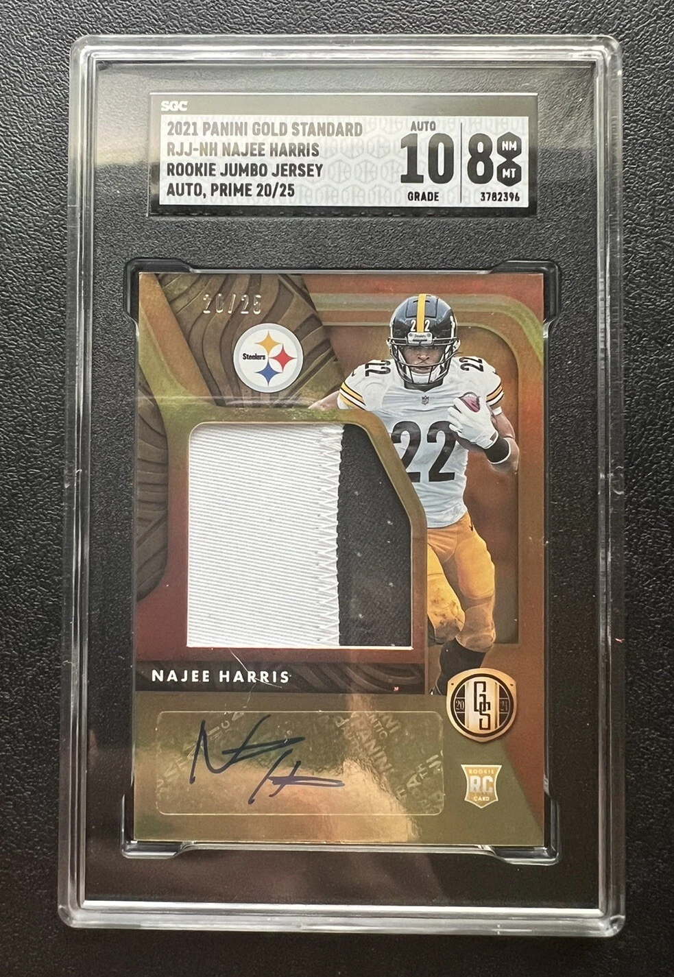 Najee Harris Panini Gold Standard Rookie Jersey Autographs Jumbo #RJJNH Prime