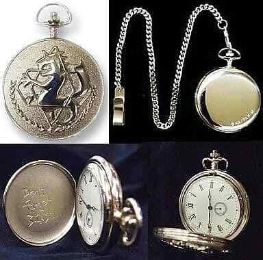 Fullmetal Alchemist Edward Elric Pocket Watch Quartz brass Square Enix Limited