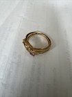 Natural Multi-Color Gemstones Bypass Ring Size:7.5,sterling Silver W/14 Kt Gold — photo 6