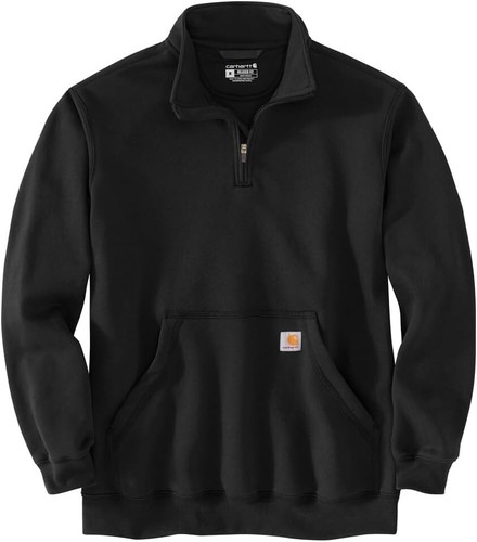 Men's Loose Fit Midweight Mock-Neck Sweatshirt - Stylish Quarter-Zip Design - 第 3/3 張圖片