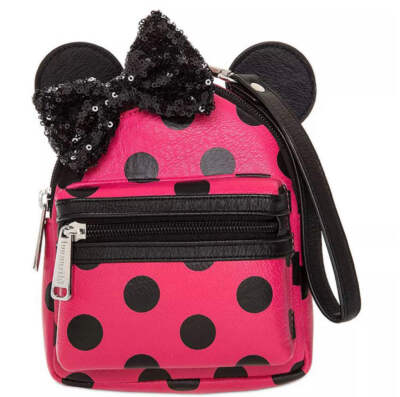 Disney Loungefly Minnie Mouse Handgelenktasche rosa gepunktet