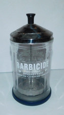 DESINFECTANTE DE PEGAMENTO BARBICIDA VINTAGE LIMPIO FRASCO DE VIDRIO VACÍO