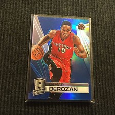 2014-15 PANINI SPECTRA #71 DEMAR DEROZAN *BLUE PRIZMS #17/49*  RAPTORS