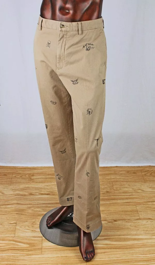Pantalones chinos caqui polo Ralph Lauren f tbol americano universitario