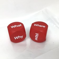 Question Dice Red Foam Teaching Resource English Literature 1.5" How Why Where
