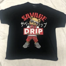 HARDTEN Short Sleeve Men’s T Shirt Black 2XL Savage Drip  wwc XXL