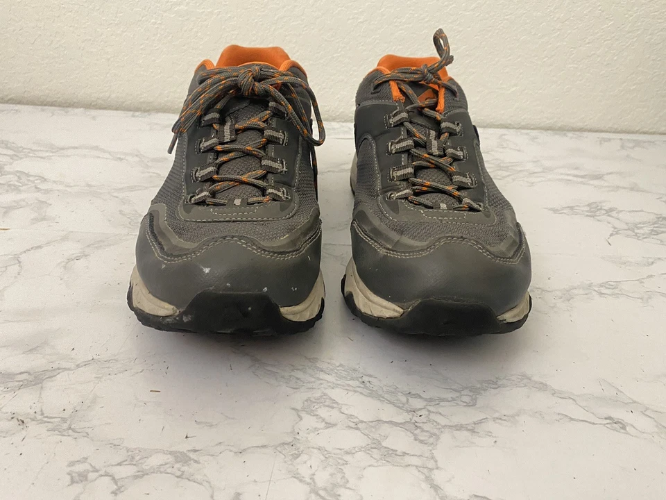 Ozark Trail Men’s Low Cut Hikers Shoes 9.5 Gray Orange Outdoor Leather Upper R1 - Image 4 of 4