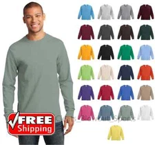 Port & Company PC61LS Men's Long Sleeve Essential Tee Top Comfort Blend T-Shirt