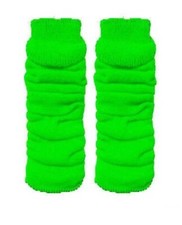 leg warmers dance ballet footless womens girls fancy dress party Neon Green