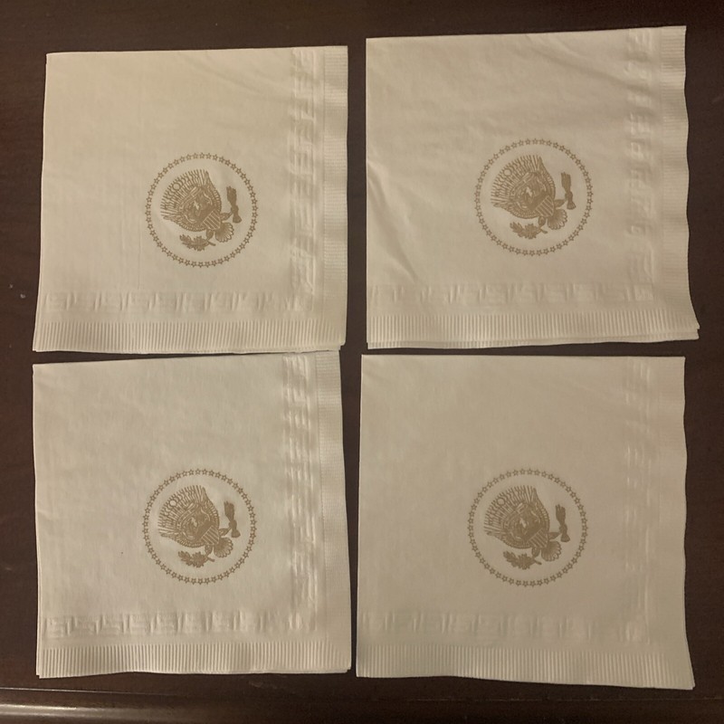 Lot Of 4 Paper Napkins From White House Map Room 2024