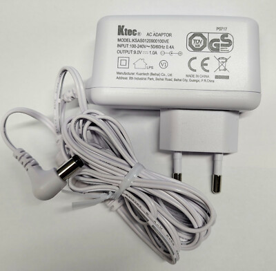 Ktec AC Adaptor Steckernetzteil Adapter KSAS0120900100VE 9V - 1A Netzteil  A15